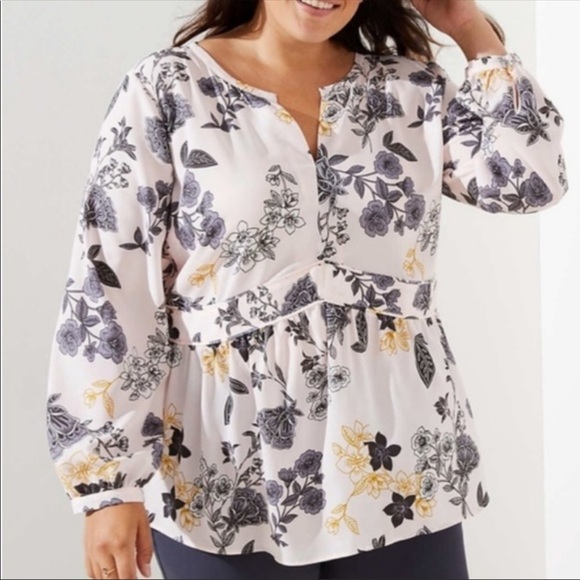 LOFT Tops - {LOFT} NWT peplum blouse plus size